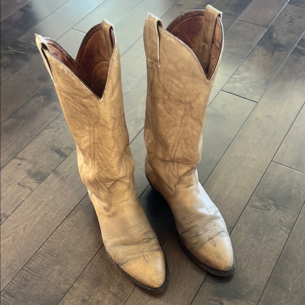 Beige Cowboy Boots - Picture 14 of 14